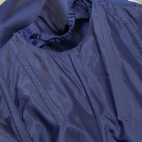 Xscape Navy Off-Shoulder Prom Dress - Picture 11 of 14